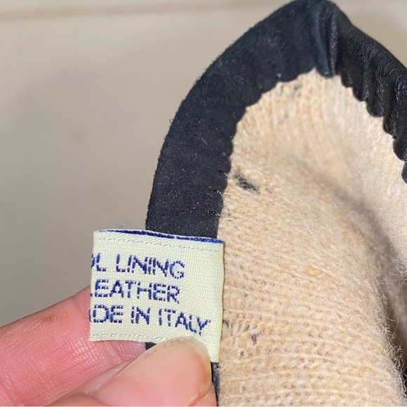 Vintage Montefusco Black Leather 100% Wool Lined Gloves Sz 8 Made in Italy - Picture 5 of 9